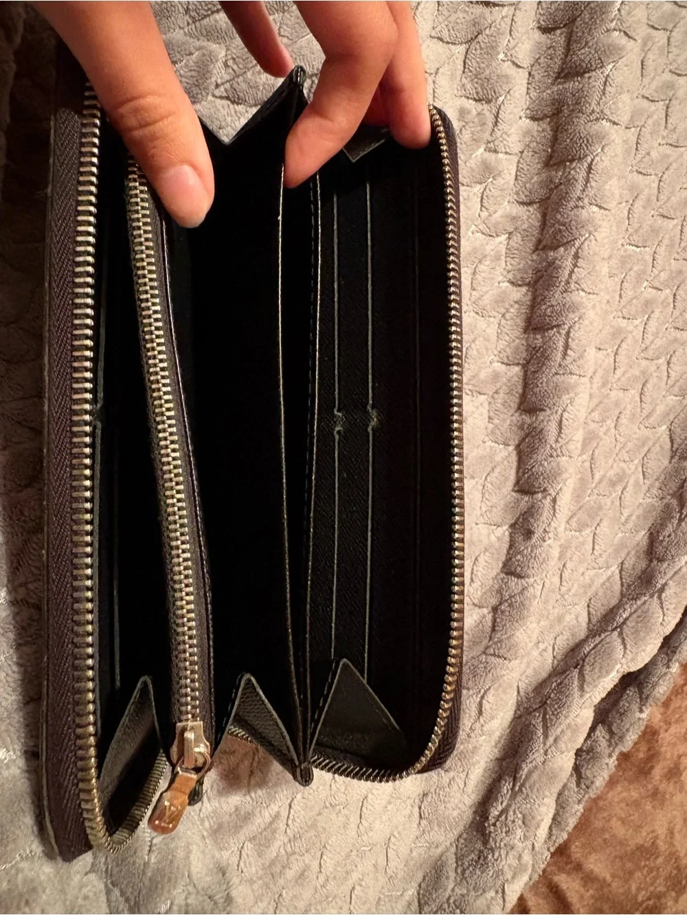 LV Black Zippy Wallet